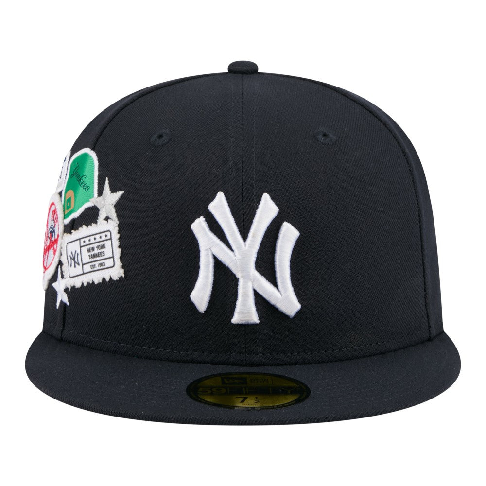 New York Yankees City Patch 59FIFTY Fitted Hat Navy | New Era