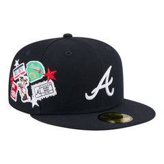 Atlanta Braves City Patch 59FIFTY Fitted Hat Navy | New Era