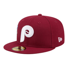 Philadelphia Phillies City Patch 59FIFTY Fitted Hat Burgundy | New Era