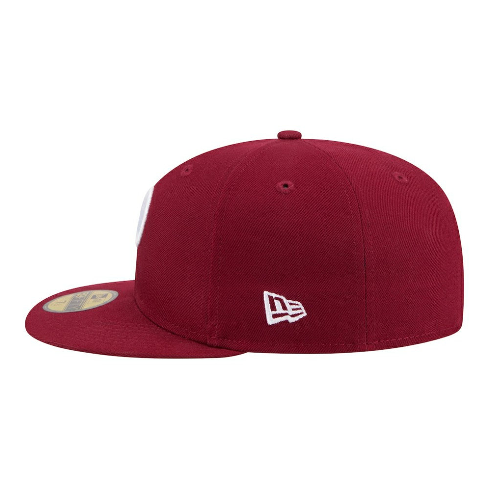 Philadelphia Phillies City Patch 59FIFTY Fitted Hat Burgundy | New Era