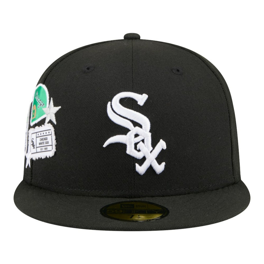 Chicago White Sox City Patch 59FIFTY Fitted Hat Black | New Era