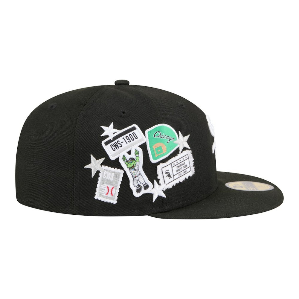 Chicago White Sox City Patch 59FIFTY Fitted Hat Black | New Era