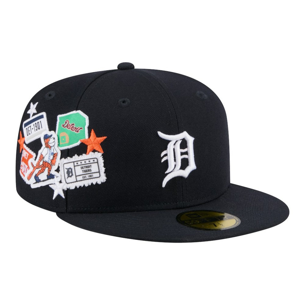 Detroit Tigers City Patch 59FIFTY Fitted Hat Navy | New Era