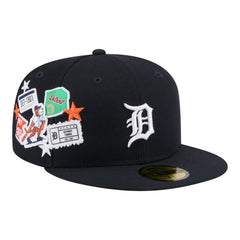 Detroit Tigers City Patch 59FIFTY Fitted Hat Navy | New Era