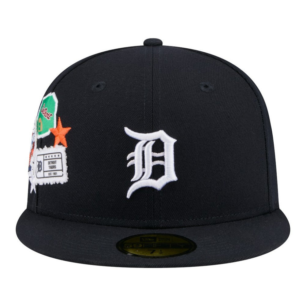 Detroit Tigers City Patch 59FIFTY Fitted Hat Navy | New Era