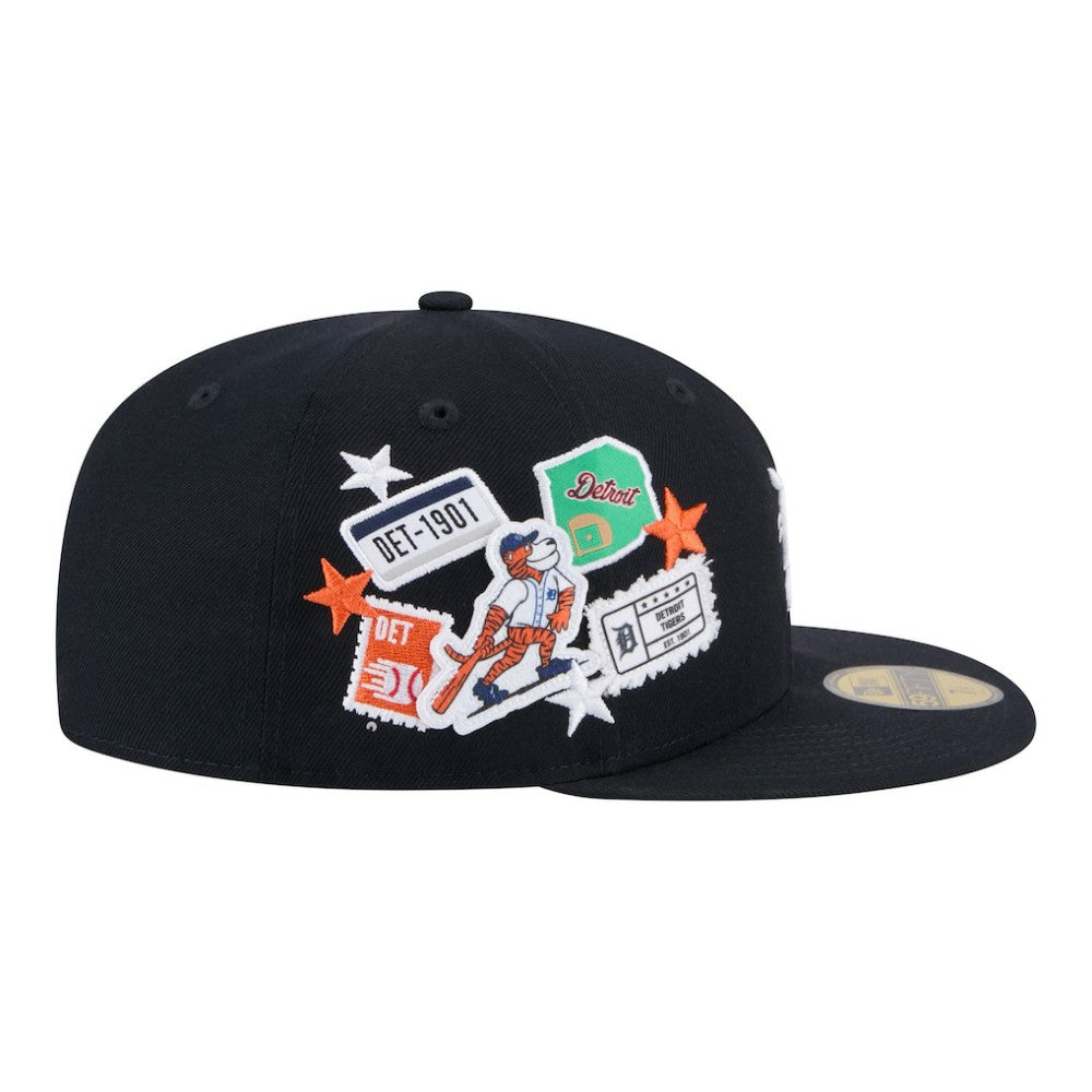 Detroit Tigers City Patch 59FIFTY Fitted Hat Navy | New Era
