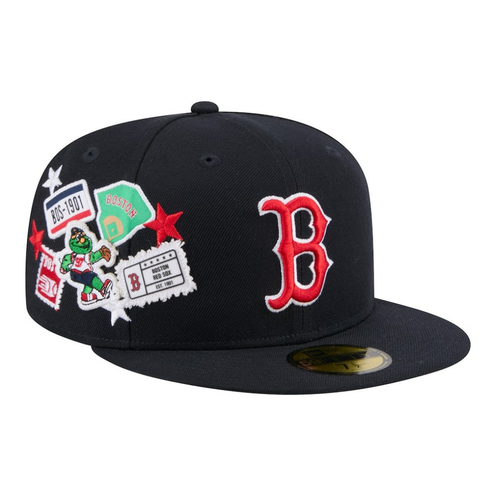 Boston Red Sox City Patch 59FIFTY Fitted Hat Navy | New Era