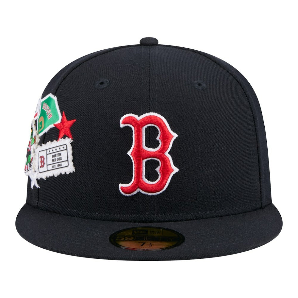Boston Red Sox City Patch 59FIFTY Fitted Hat Navy | New Era