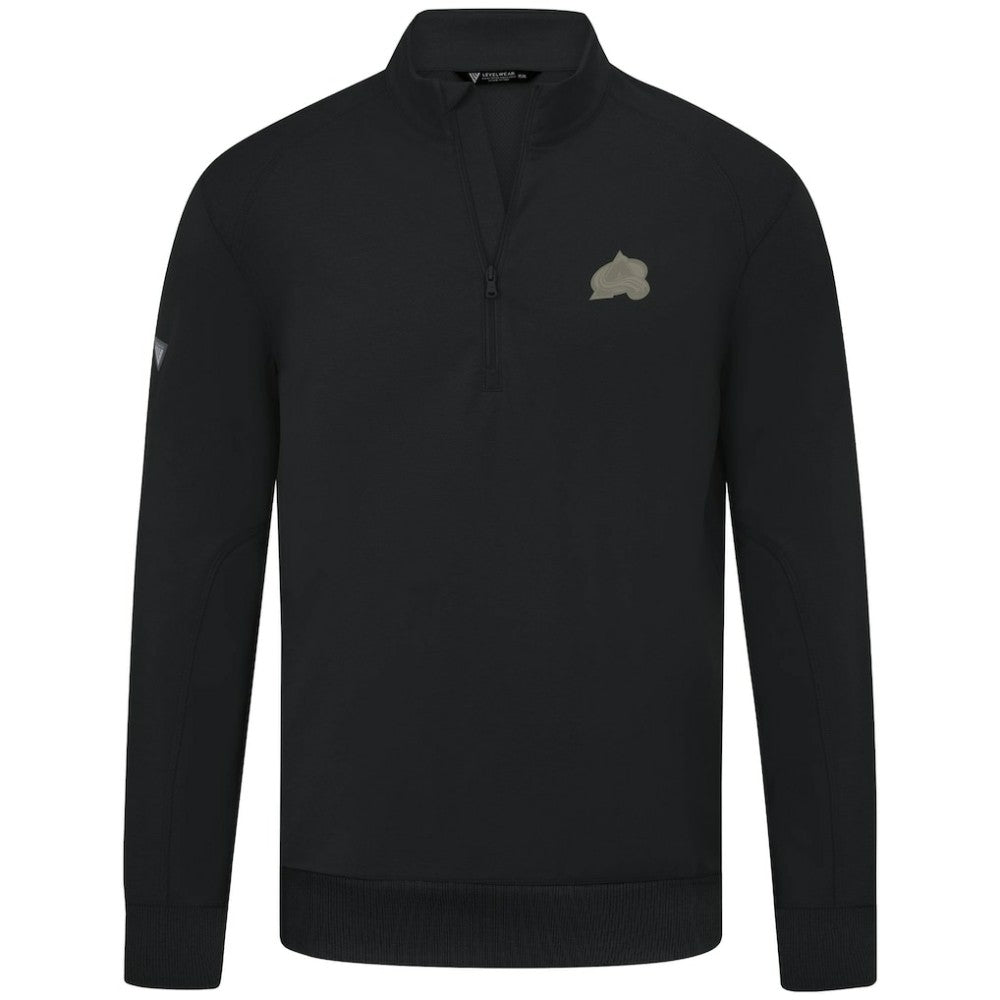 Colorado Avalanche Levelwear Copper Upright Quarter-Zip Pullover Black