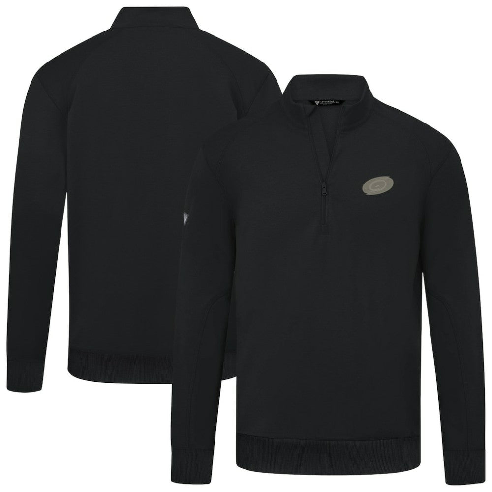 Carolina Hurricanes Levelwear Copper Upright Quarter-Zip Pullover Black