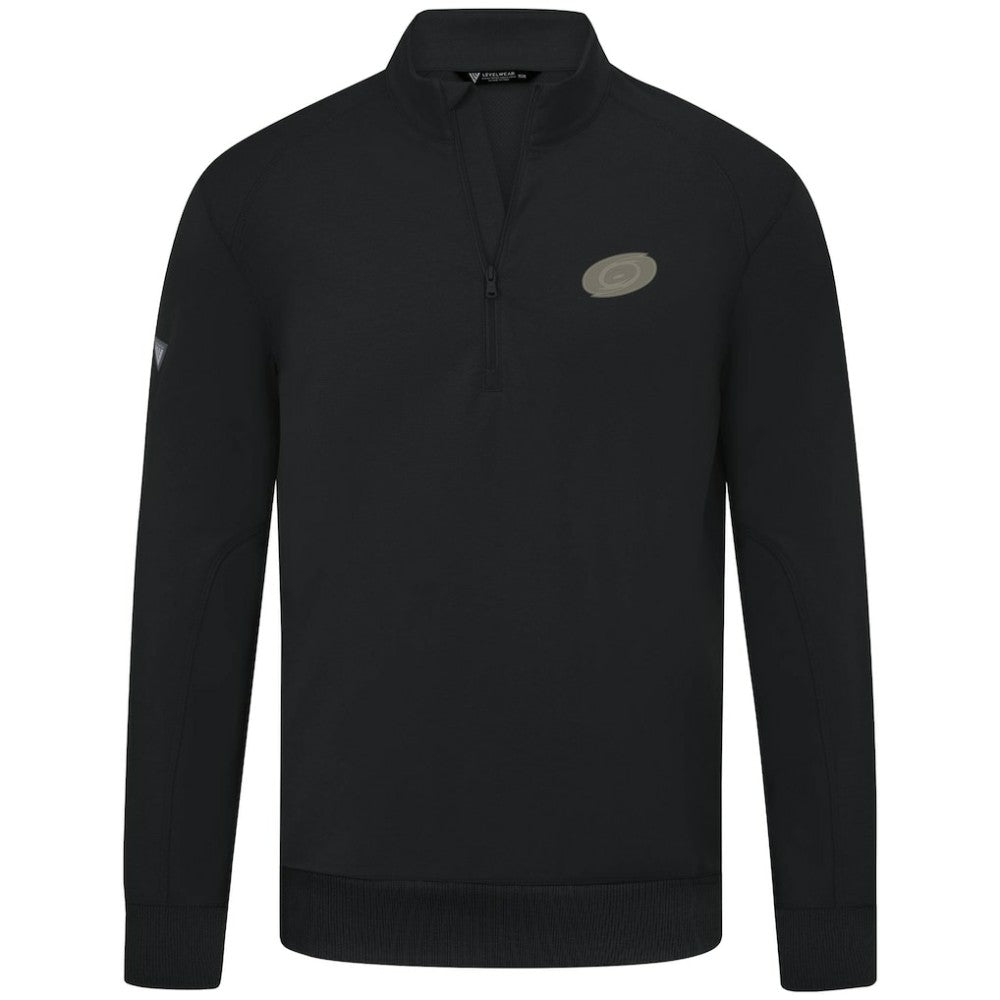 Carolina Hurricanes Levelwear Copper Upright Quarter-Zip Pullover Black