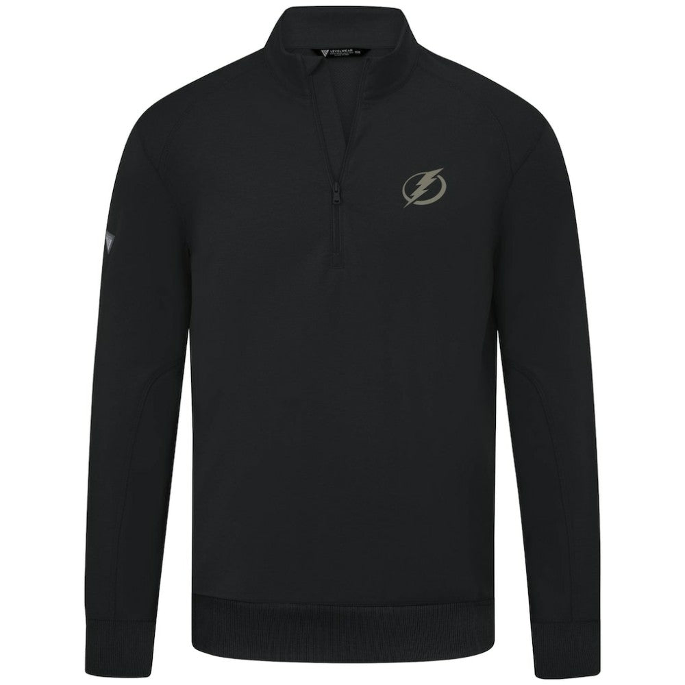 Tampa Bay Lightning Levelwear Copper Upright Quarter-Zip Pullover Black