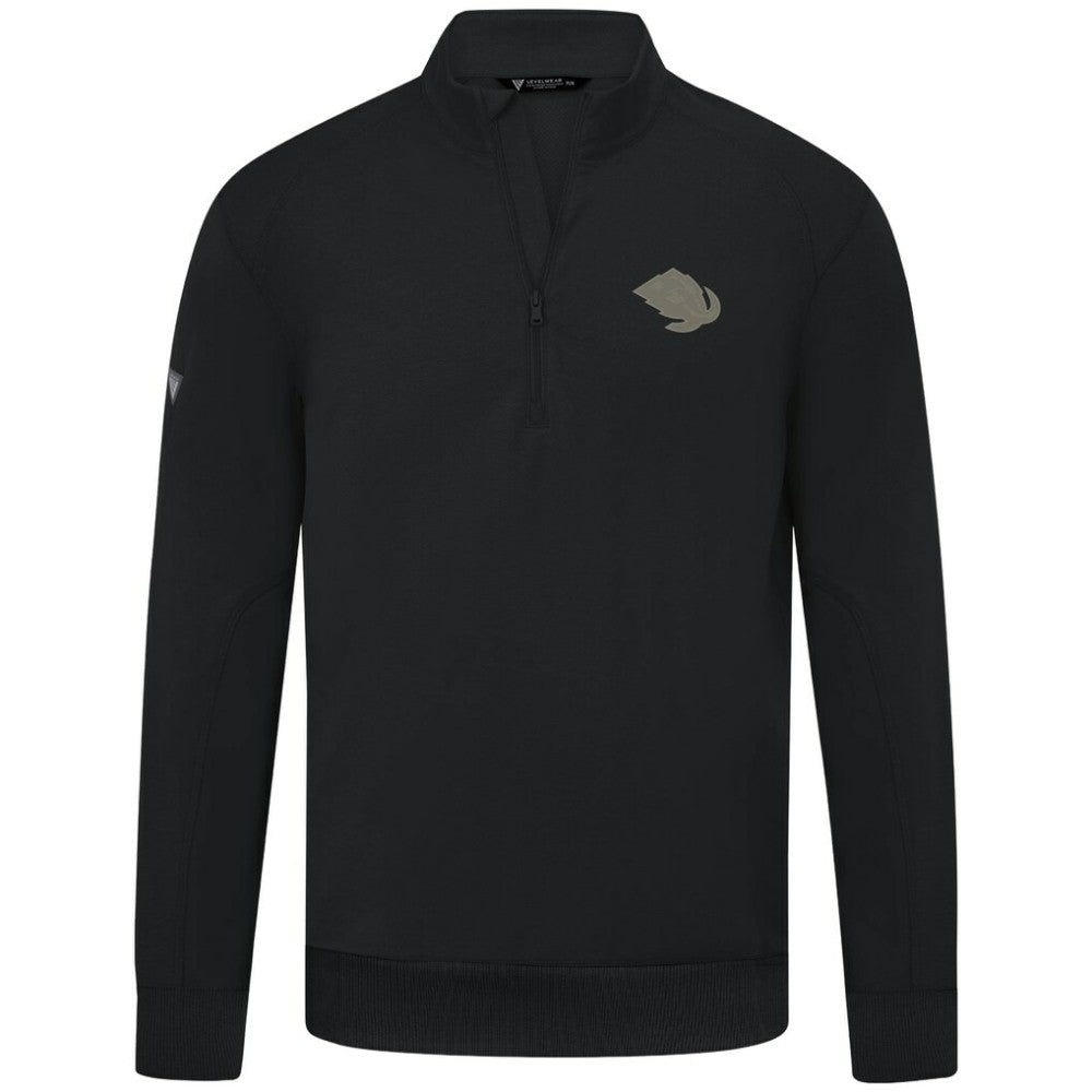 Utah Mammoth Levelwear Copper Upright Quarter-Zip Pullover Black