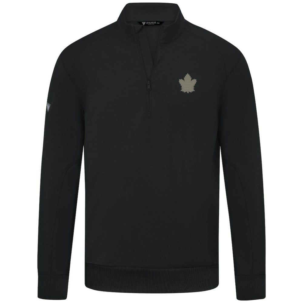 Toronto Maple Leafs Levelwear Copper Upright Quarter-Zip Pullover Black