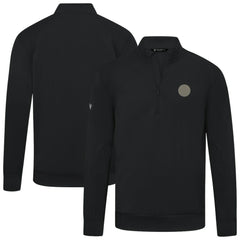 Edmonton Oilers Levelwear Copper Upright Quarter-Zip Pullover Black
