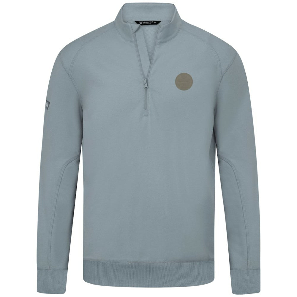 Edmonton Oilers Levelwear Copper Upright Quarter-Zip Pullover Gray
