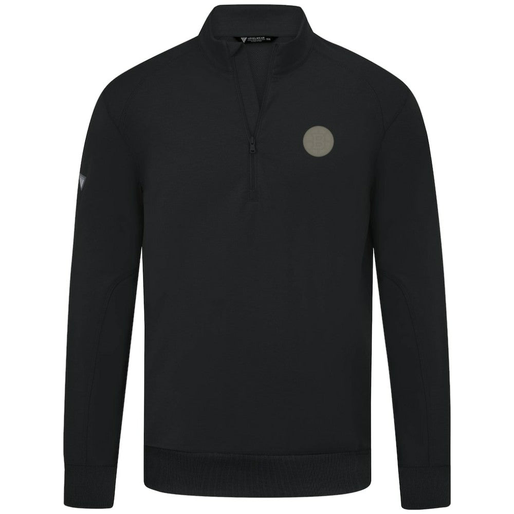 Boston Bruins Levelwear Copper Upright Quarter-Zip Pullover Black