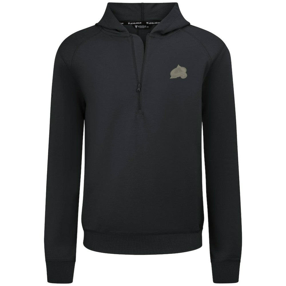 Colorado Avalanche Levelwear Technic Quarter-Zip Pullover Hoodie Black