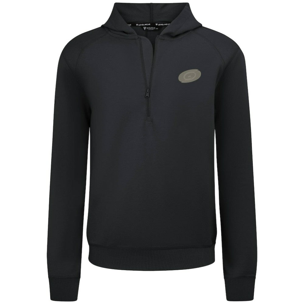 Carolina Hurricanes Levelwear Technic Quarter-Zip Pullover Hoodie Black
