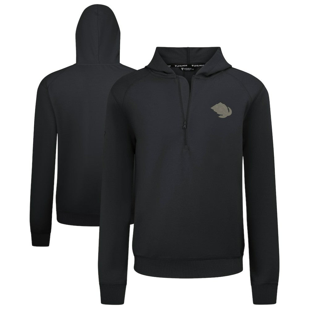 Utah Mammoth Levelwear Technic Quarter-Zip Pullover Hoodie Black