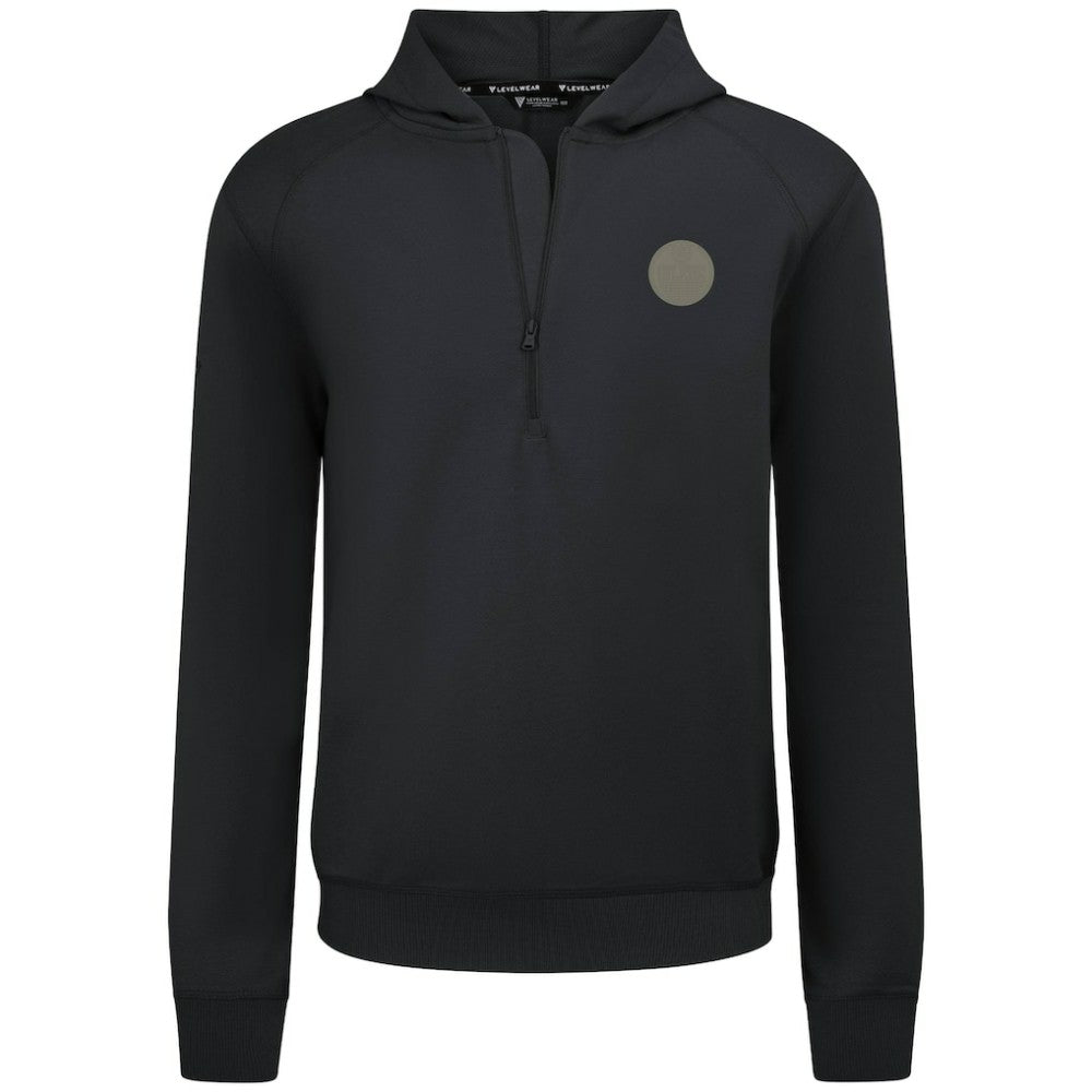 Edmonton Oilers Levelwear Technic Quarter-Zip Pullover Hoodie Black