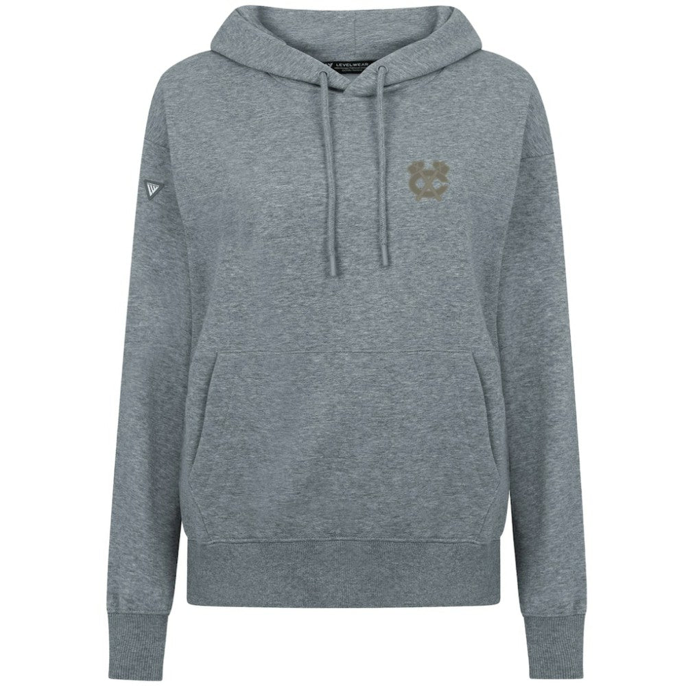 Chicago Blackhawks Levelwear Women's Adorn Copper Hoodie Gray
