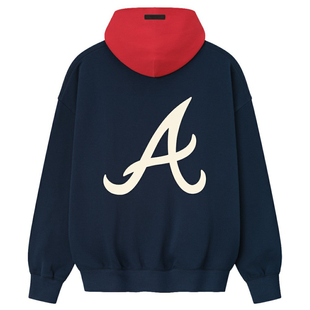 Atlanta Braves Fear of God x MLB Sport Fit Hoodie Navy/Red