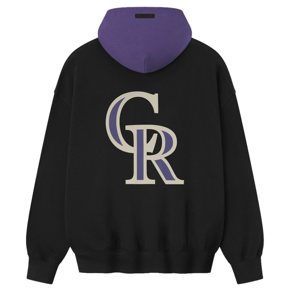 Colorado Rockies Fear of God x MLB Sport Fit Hoodie Heather Black/Purple