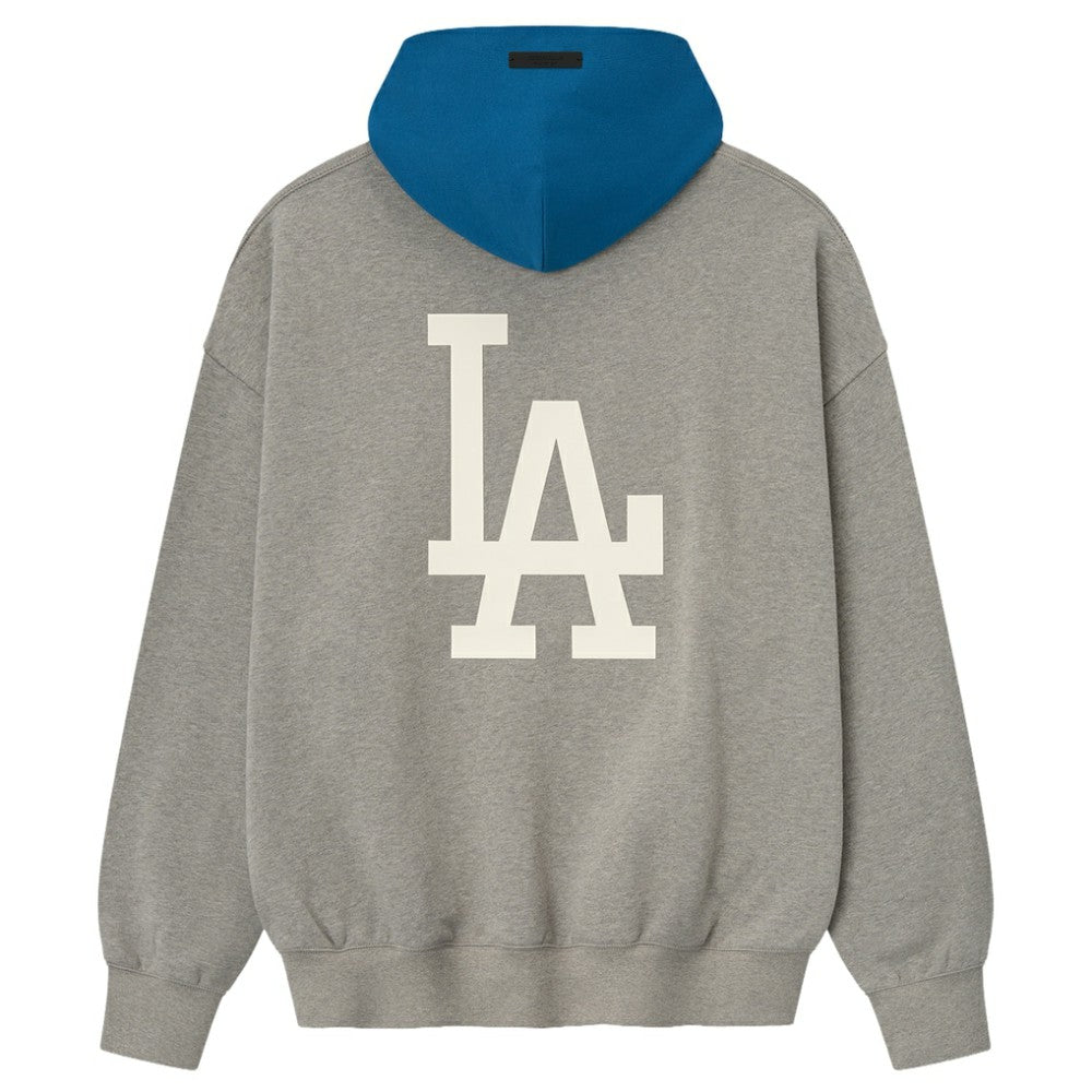 Los Angeles Dodgers Fear of God x MLB Sport Fit Hoodie Warm Heather Gray/Royal