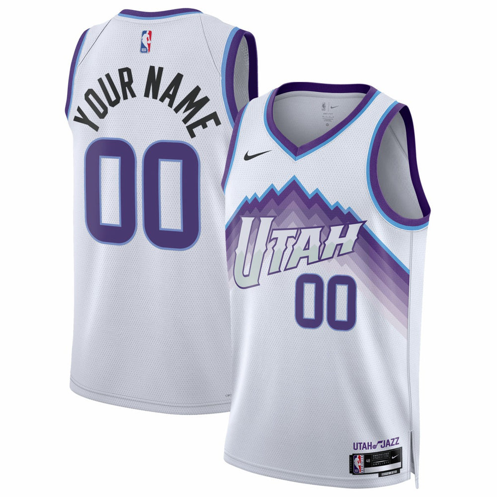 Utah Jazz Unisex Swingman Custom Jersey - Association Edition - White