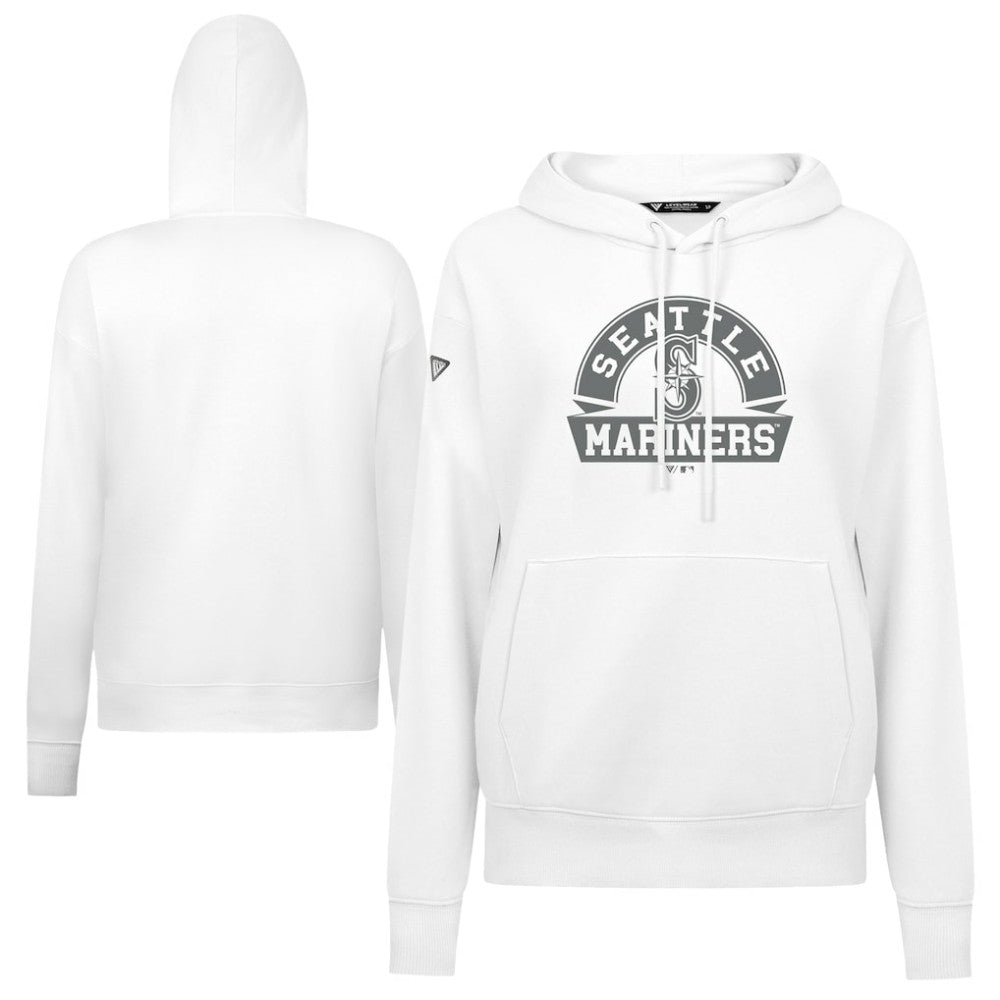 Seattle Mariners Levelwear Women's Adorn Banner Arch Hoodie White