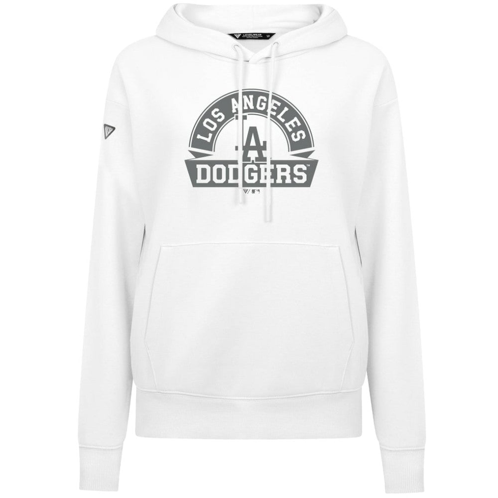 Los Angeles Dodgers Levelwear Women's Adorn Banner Arch Hoodie White