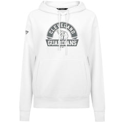Cleveland Guardians Levelwear Women's Adorn Banner Arch Hoodie White