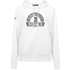 Kansas City Royals Levelwear Women's Adorn Banner Arch Hoodie White