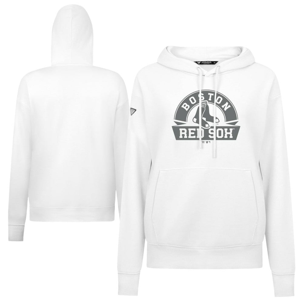 Boston Red Sox Levelwear Women's Adorn Banner Arch Hoodie White