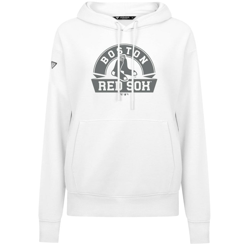 Boston Red Sox Levelwear Women's Adorn Banner Arch Hoodie White