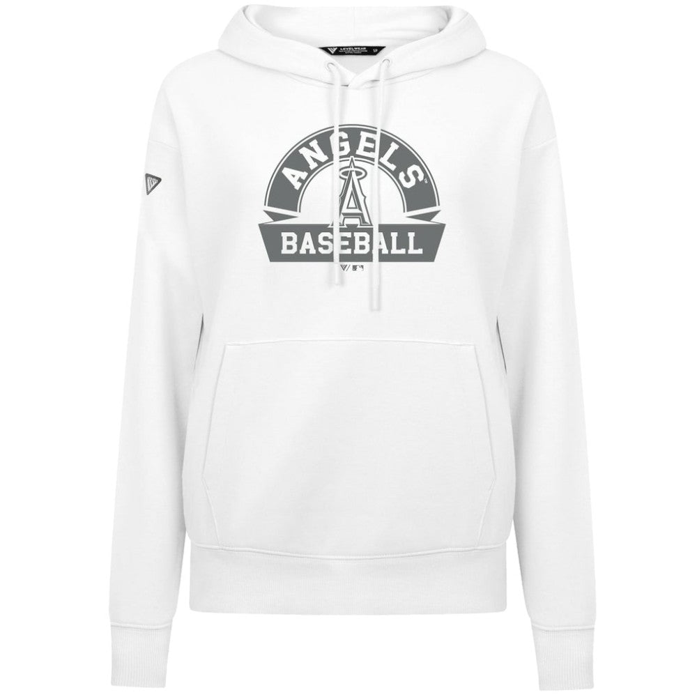 Los Angeles Angels Levelwear Women's Adorn Banner Arch Hoodie White