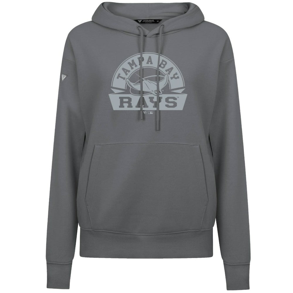 Tampa Bay Rays Levelwear Women's Adorn Banner Arch Hoodie Stone