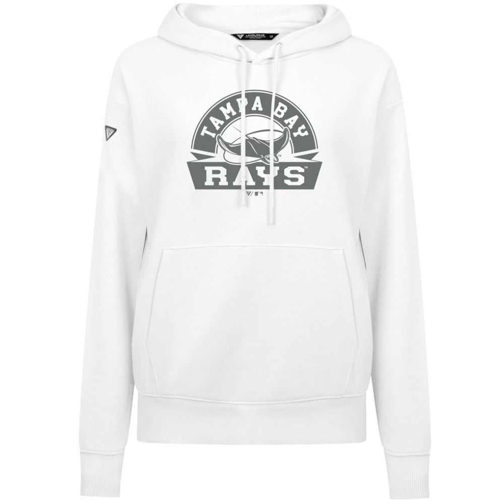 Tampa Bay Rays Levelwear Women's Adorn Banner Arch Hoodie White
