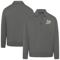 Athletics Levelwear Women's Canmore Chenille Logo Quarter-Zip Top Stone