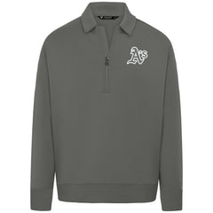 Athletics Levelwear Women's Canmore Chenille Logo Quarter-Zip Top Stone