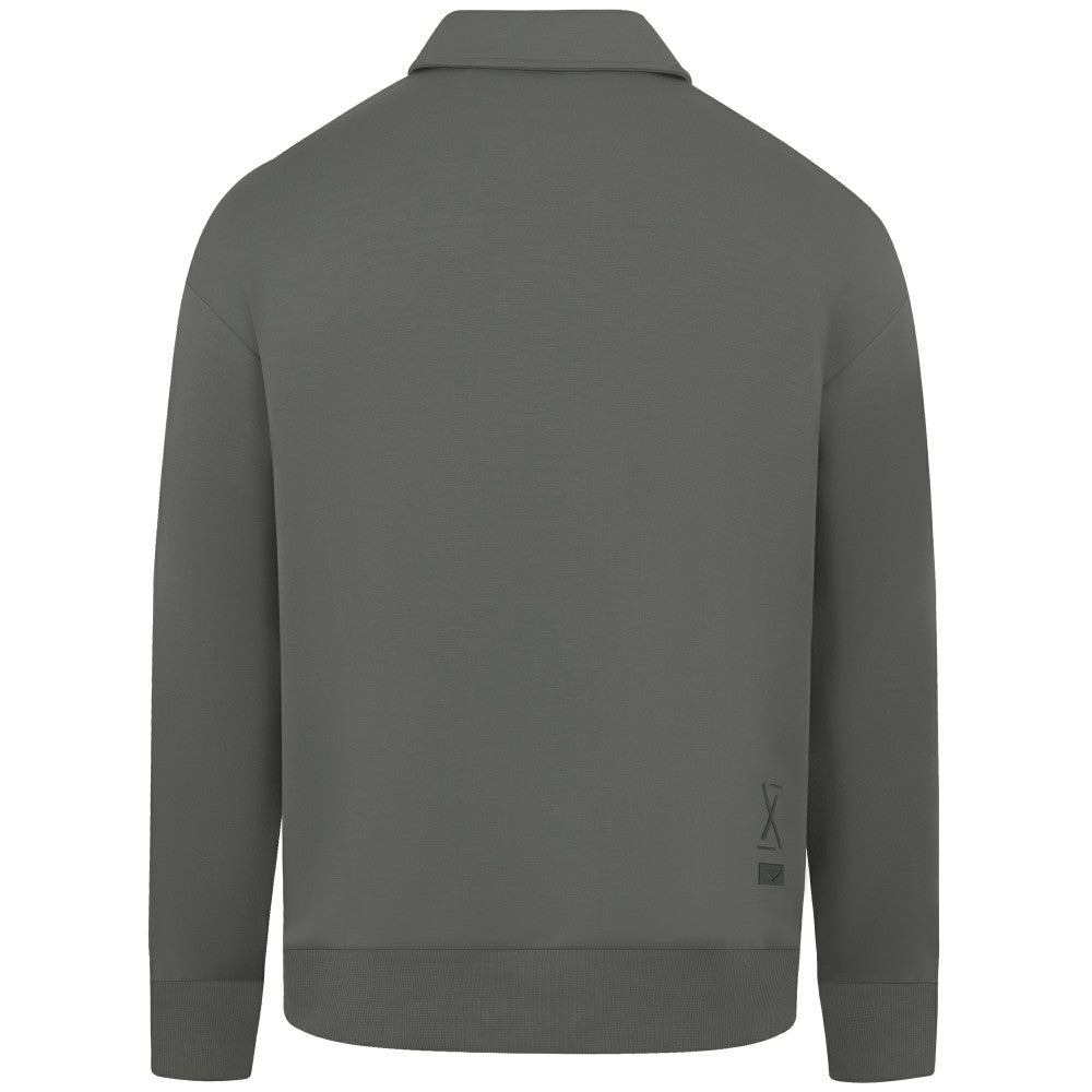New York Mets Levelwear Women's Canmore Chenille Logo Quarter-Zip Top Stone