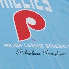 Philadelphia Phillies Women's Cooperstown Cropped Boxy T-Shirt Light Blue | Mitchell & Ness