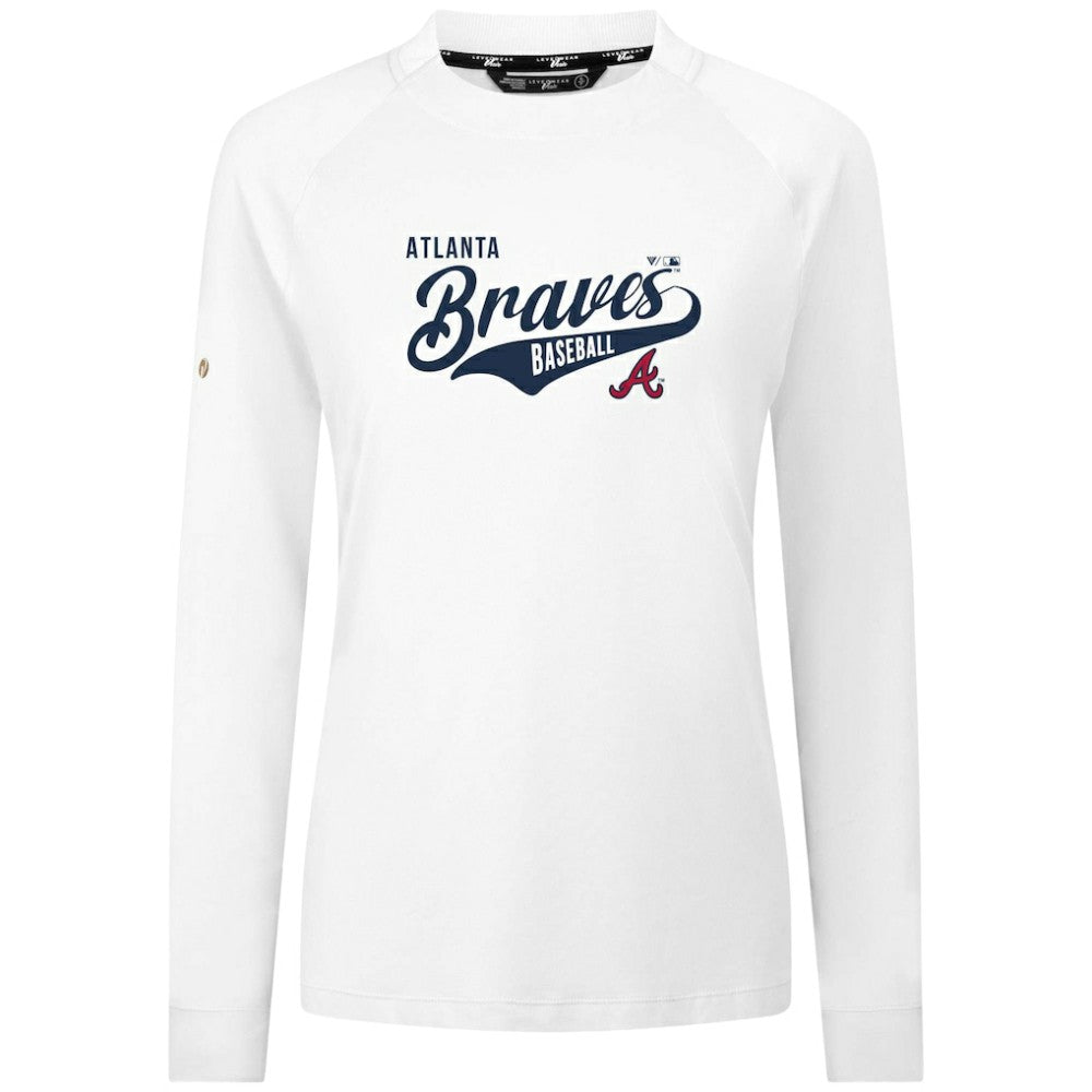 Atlanta Braves Levelwear Women's Slender Glide T-Shirt White