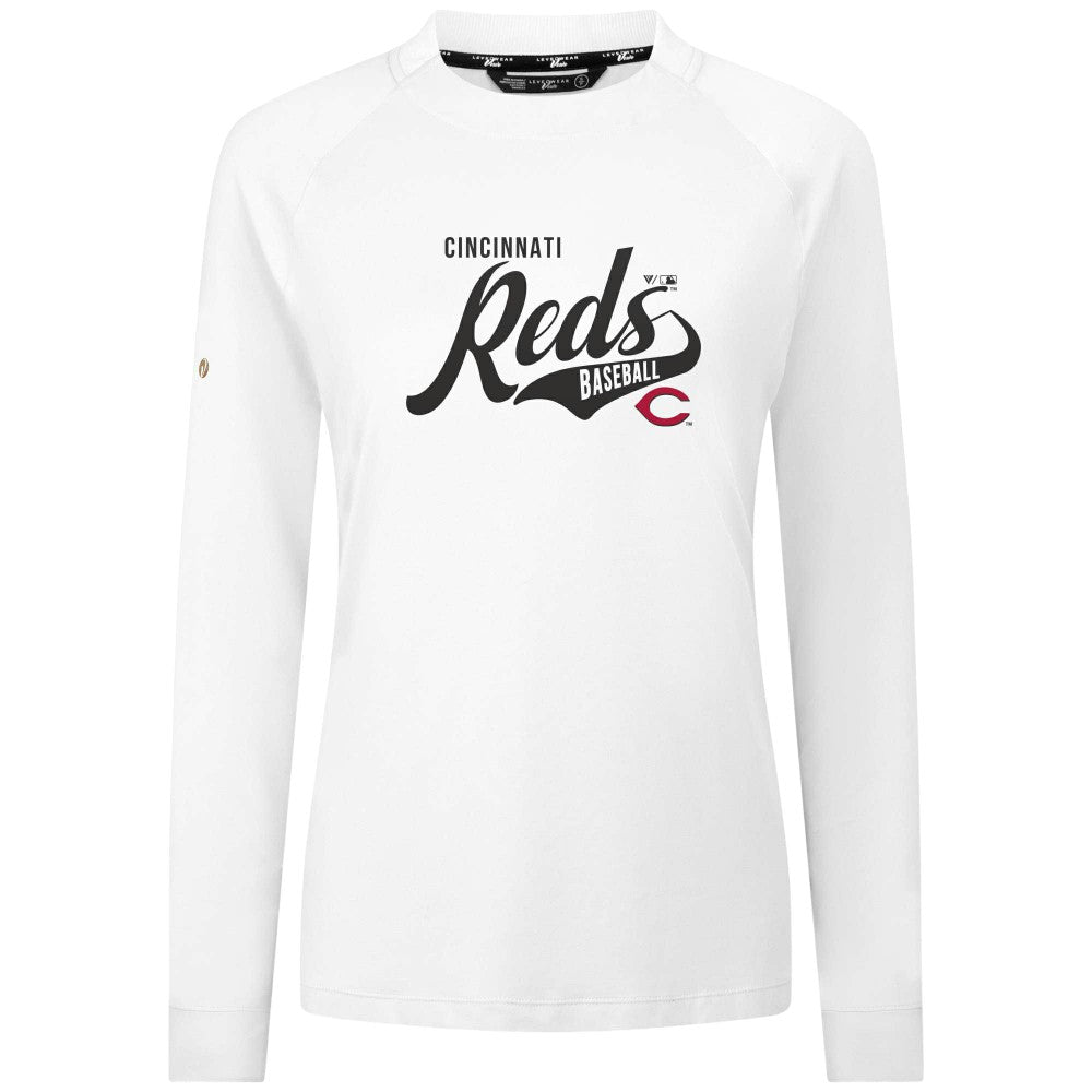Cincinnati Reds Levelwear Women's Slender Glide T-Shirt White