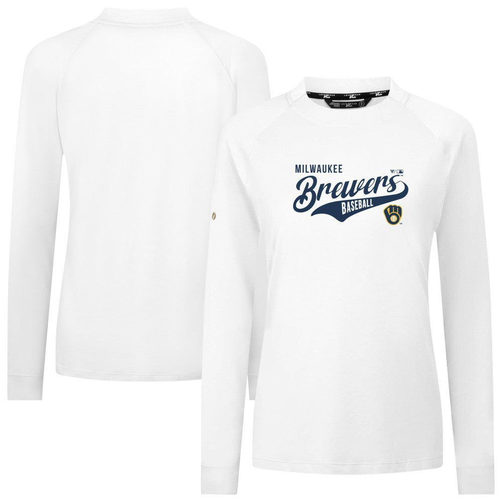 Milwaukee Brewers Levelwear Women's Slender Glide T-Shirt White