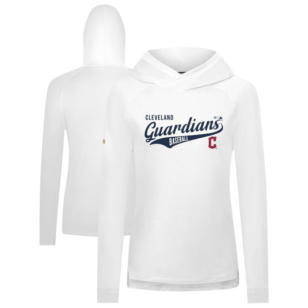 Cleveland Guardians Levelwear Women's Slender Glide Raglan Hoodie White