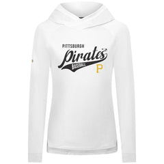 Pittsburgh Pirates Levelwear Women's Slender Glide Raglan Hoodie White