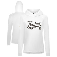 San Diego Padres Levelwear Women's Slender Glide Raglan Hoodie White