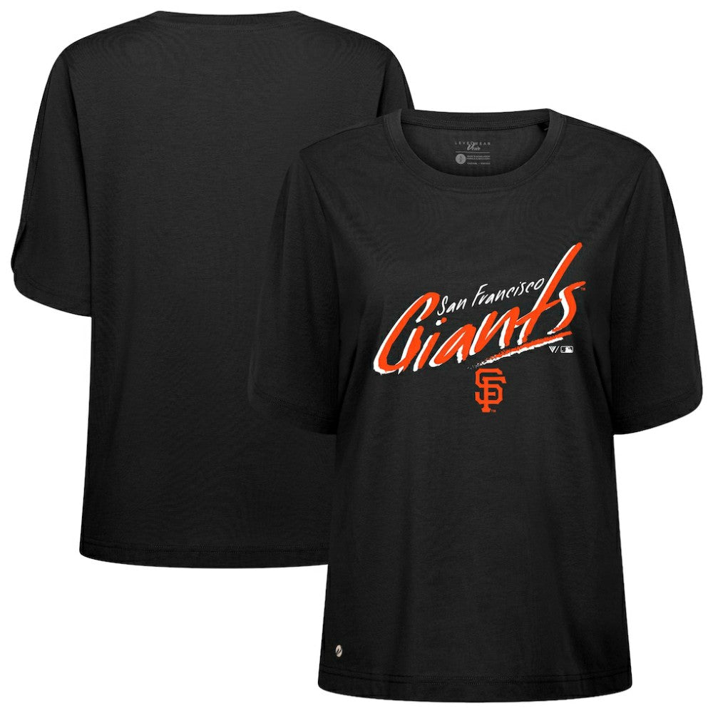 San Francisco Giants Levelwear Women's Bloom Sizzle T-Shirt Black